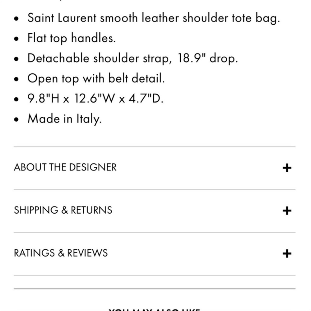 Saint Laurent Manhattan Small Smooth Leather Tote Bag - Picture 11 of 12